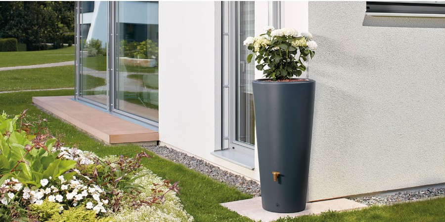 295640 GARANTIA Vaso 2in1 210l, grafitowy Zbiornik naziemny Linia Classic zdj plener2